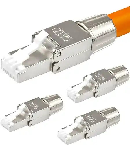 RJ45-Stecker VESVITO 4x CAT6A RJ45 Stecker 10 GBit/s 500MHz