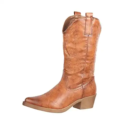 Cowboy Stiefel Damen Elara Damen Cowboy Stiefel Biker Boots