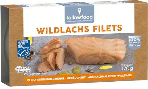 Dosenfisch followfish MSC Wildlachs Filets in Bio-Sonnenblumenöl