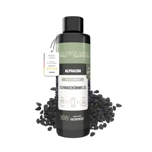 Schwarzkümmelöl Pferd alphazoo Premium, 250ml, kaltgepresst