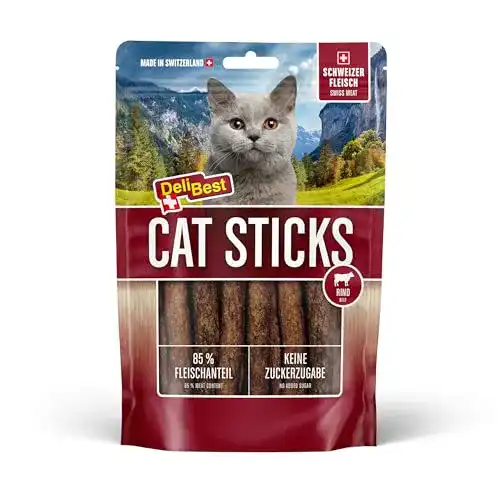 Katzensticks DeliBest Cat Sticks aus 100% Schweizer Rindfleisch