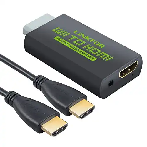 Upscaler LiNKFOR Wii HDMI Stick Adapter Wii zu HDMI Konverter