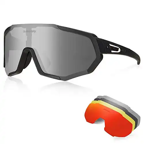Fahrradbrille mit Wechselgläsern Queshark Sportbrillen Fahrrad