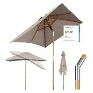 Sonnenschirm rechteckig Sekey ® 200 × 150 cm Holz