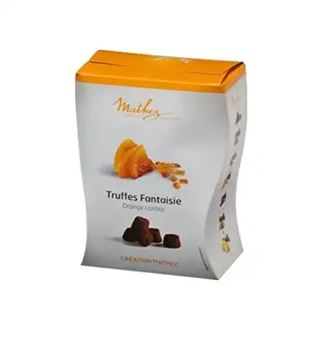 Mathez-Trüffel Mathez Trüffelpralinés kandierte Orangenschalen