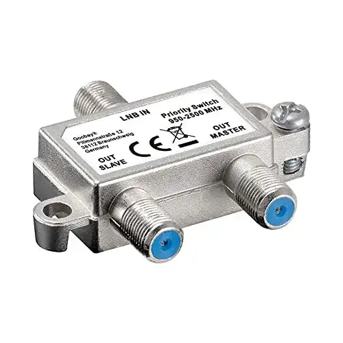 Sat-Verteiler 2-fach goobay 51445 SAT-Schalter, 1 LNB auf 2 SAT