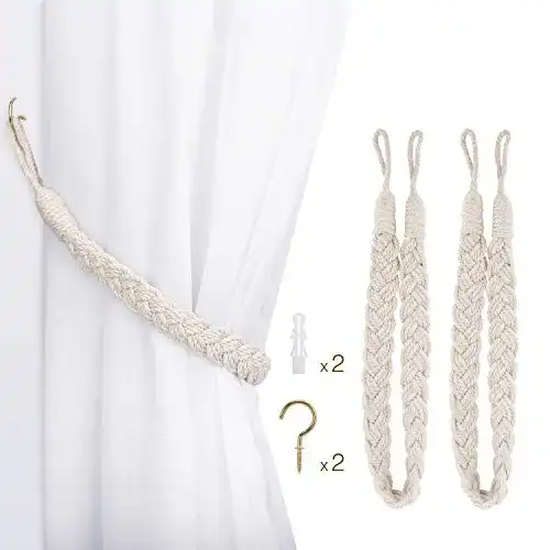 Raffhalter Lewondr Curtain Rope Buckle, 2 Stück Baumwolle