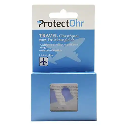 Ohrstöpsel Fliegen PROTECTOHR Ohrstöpsel Travel, Packung mit 2