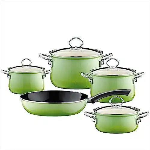 Emaille-Topfset Riess , 0558-036 Geschirr-Set 5-teilig, NOUVELLE