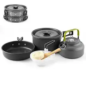 Camping-Kochgeschirr Gomyhom Camping Kochgeschirr Set