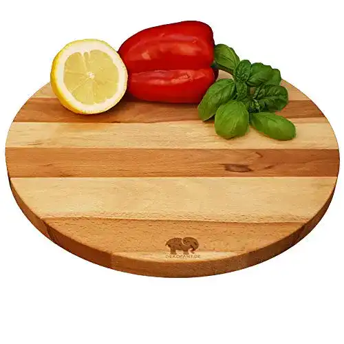 Schneidebrett (Holz) DEKOFANT, Buche Ø 30 x 2cm, geölt rund