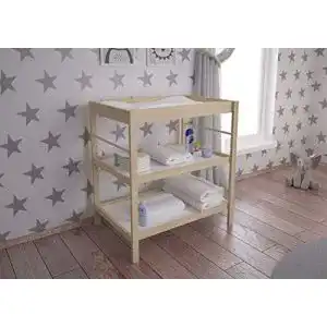 Wickelregal Polini Kids Baby Wickeltisch Wickelstation natur
