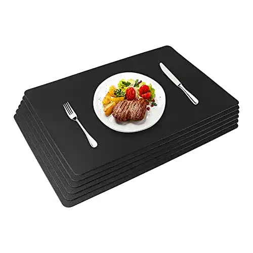 Tischsets Miorkly Abwaschbar, Platzset Leder 6er Set Abwischbar