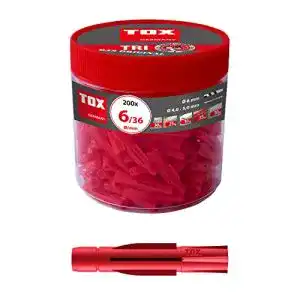 Dübel TOX Allzweck Tri 6 x 36 mm in Runddose, 200 Stück