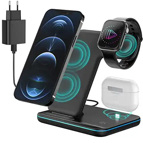 Apple-Ladestation-3-in-1 POWERGIANT 3 in 1 Wireless Charger