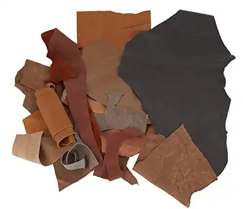 Lederreste Creativ Company 1kg 17cm braun-schwarz