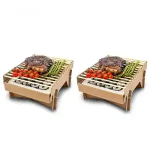 Einweggrill Meateor Öko, komplett aus natürlichen Materialien