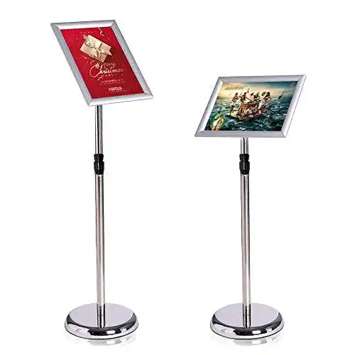 Infoständer AllesCosy ® Höhenverstellbar Edelstahl A4 210×297