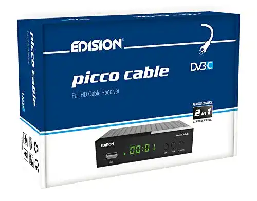 Die beste Edision-Receiver Edision - Picco Cable Full HD Receiver, DVB-C 2026 Test Bestseller Edision-Receiver Edision – Picco Cable Full HD Receiver, DVB-C
