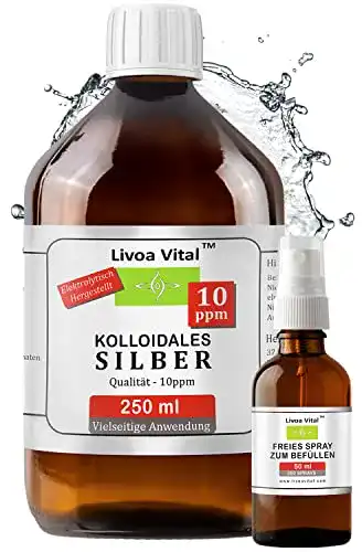 Fußpilz-Spray Livoa Vital Kolloidales Silber 10PPM – 250ml