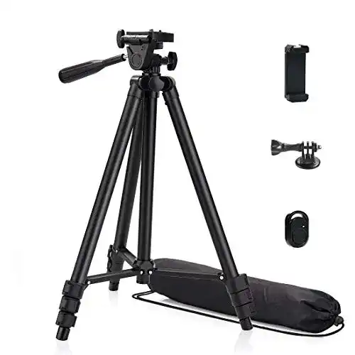 Handy-Stativ Phinistec 125cm, Bluetooth Fernbedienung, Tasche