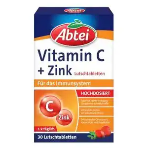 Vitamin C + Zink Abtei, zum Lutschen, 30 Lutschtabletten