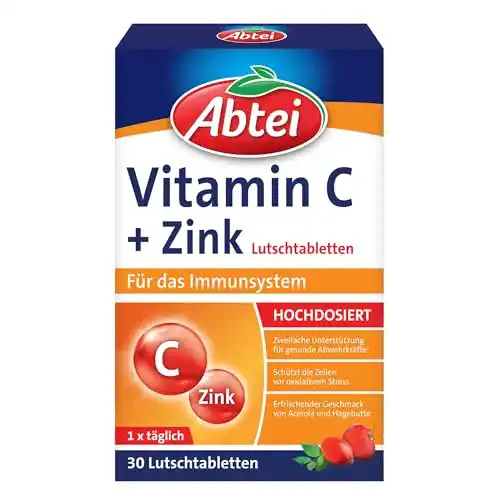 Die beste Vitamin C + Zink Abtei, zum Lutschen, 30 Lutschtabletten 2026 Test Bestseller Vitamin C + Zink Abtei, zum Lutschen, 30 Lutschtabletten