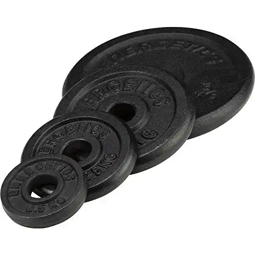 Hantelscheiben ENERGETICS Hantelscheibe Guss 2 x 0,5 kg, Schwarz
