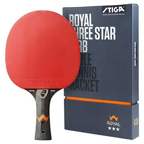 Die beste Stiga-Tischtennisschläger Stiga Royal 3 Sterne, Schwarz/Rot 2026 Test Bestseller Stiga-Tischtennisschläger Stiga Royal 3 Sterne, Schwarz/Rot