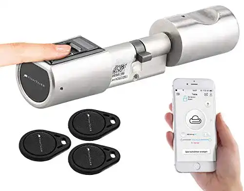 Fingerprint-Türöffner VisorTech Fingerabdruck Schloss Transponder