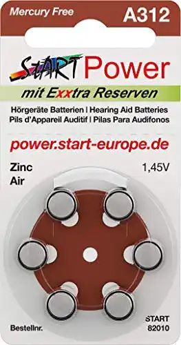 Hörgerätebatterien START, 60 Batterien für Hörgeräte
