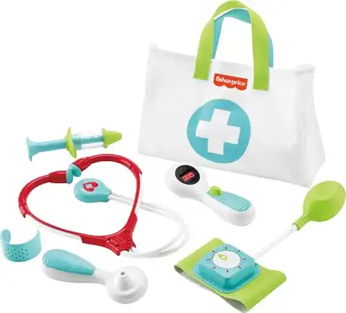 Arztkoffer Kind Fisher-Price DVH14 Arzttasche 7-teiliger Doktorkoffer