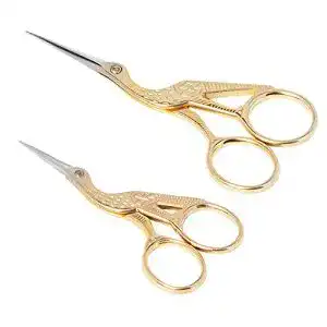 Stickschere Asdirne, 2er Pack, Storch Nähschere, Edelstahl, Vintage
