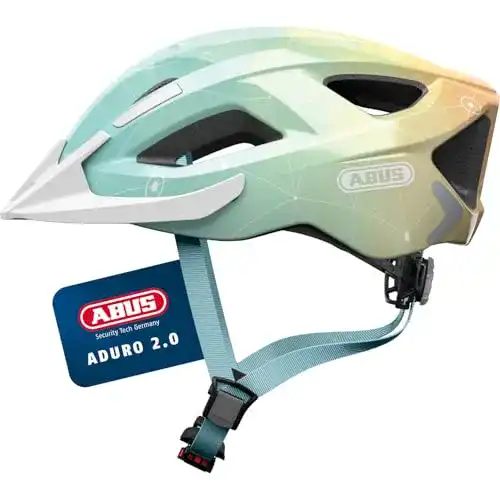 Fahrradhelm mit Licht ABUS ADURO 2.0 Fahrradhelm, Blau