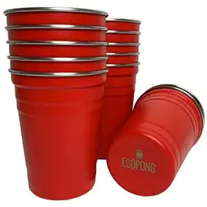 Bierpong-Becher ECOPONG © Beer Pong Becher Set aus Edelstahl