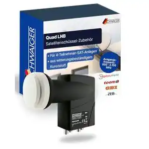 Schwaiger-LNB SCHWAIGER 296 Quad LNB 4-Fach digital