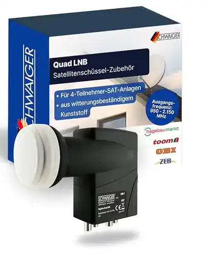 Schwaiger-LNB SCHWAIGER 296 Quad LNB 4-Fach digital