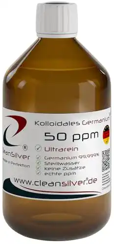 Kolloidales Germanium CleanSilver 50 ppm 500ml, Ultrarein