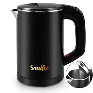 Reisewasserkocher SONIFER 0,6l Edelstahl Camping Kabellos