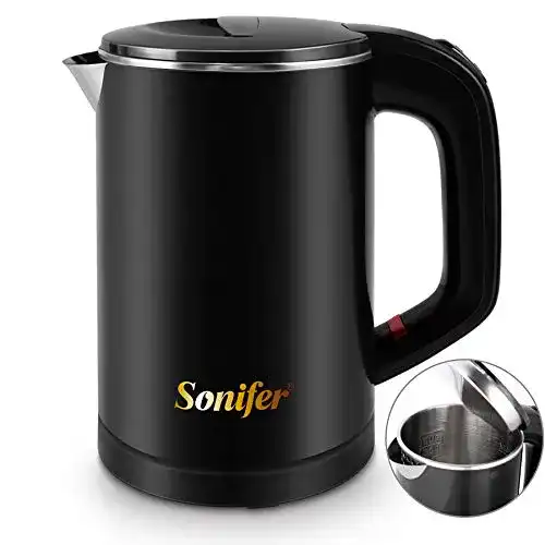 Reisewasserkocher SONIFER 0,6l Edelstahl Camping Kabellos