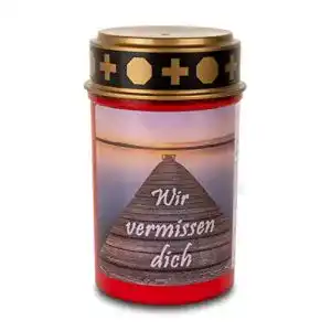 Grabkerze Kimiza LED Motiv mit Flackerlicht, incl. Batterien