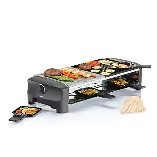 Raclette Princess Grill/ Steingrill für bis zu 8 Personen
