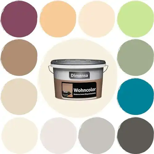 Wandfarbe Beige Dimensa Wohncolor bunte Wandfarbe, 2,5 Liter