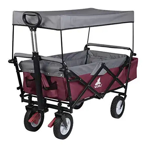 Bollerwagen mit Dach WOLTU Bollerwagen faltbar Handwagen Gartenwagen
