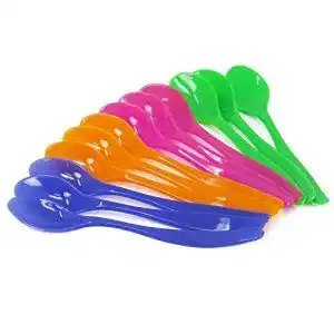 Plastiklöffel COM-FOUR ® 12x Eierlöffel aus Kunststoff
