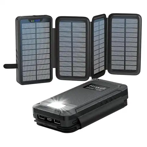 Powerstation mit Solarpanel elzle Solar PowerBank 26800mAh