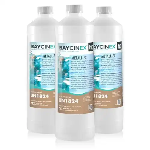 Poolreiniger Höfer Chemie 3 x 1 L Metall-Ex 60% für Pool