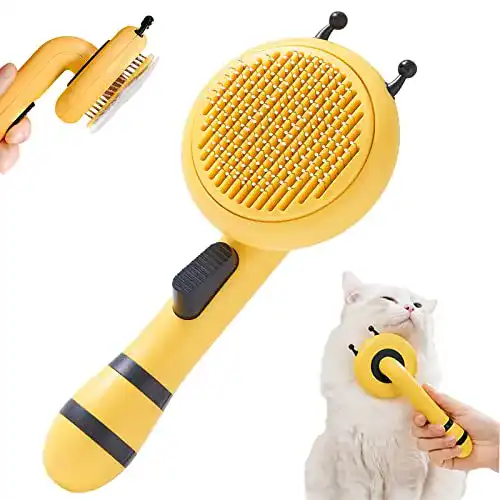 Katzenbürste HaroKing Premium Haustier Hundebürste mit Knopf
