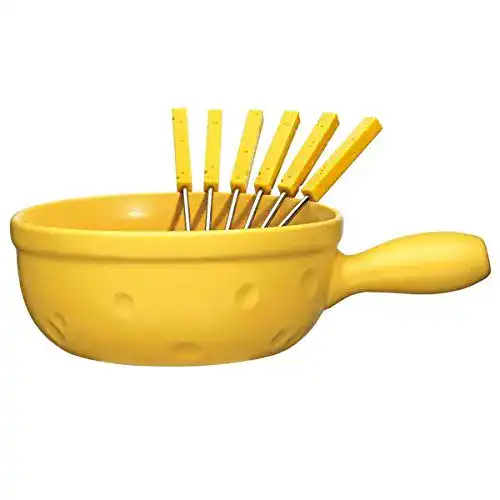 Caquelon Spring 2896706024 Cheese Fondue mit Gabeln