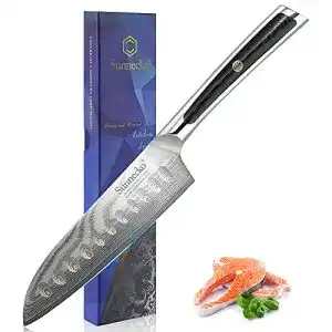 Santoku-Damastmesser Sunnecko Santoku Messer 13cm